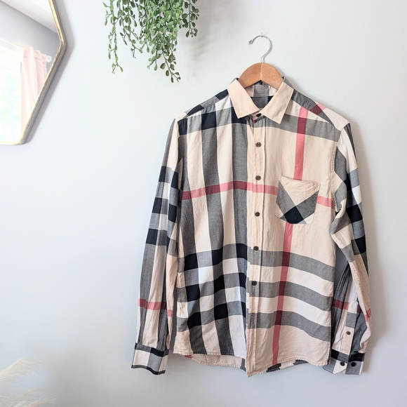 Burberry Other - Burberry Beige and Black Checkered Men's Shirt
